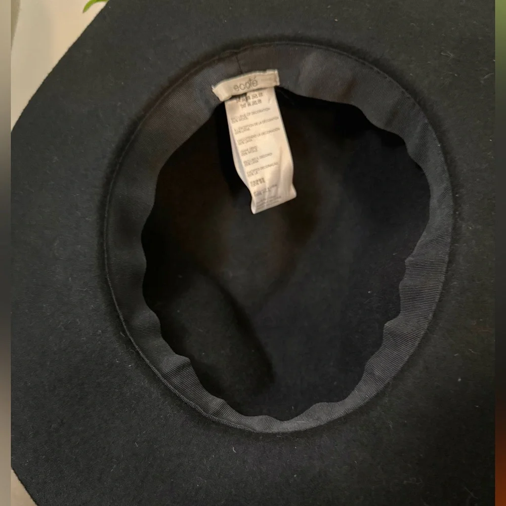 Ecote Black Felted Wool Wide Brim Hat - Picture 7 of 10